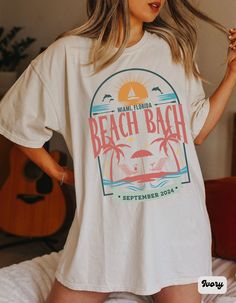 Comfort Colors Beach Bachelorette Shirts, Retro Custom Location Bachelorette Party Shirts, Nautical Wedding Outfits, Personalized Last Toast On The Coast, Retro Beach Bridal Shower Gifts, Custom Tropical Bride Shirt, Bridesmaid Coastal Gifts ✧ WHY  YOU'LL  LOVE IT ✧  ⋒ Comfort Colors® tees are garment-dyed shirts that are timeless classics and will never pile.  ⋒ Trendy retro vintage look and gorgeous colors.  ⋒ Amazingly soft and comfy. Perfect with any shorts, skirts, jeans, leggings, or nothi Summer Beach Blouse With Crew Neck, Summer Crew Neck Blouse For Beach, Summer Crew Neck Blouse For The Beach, White Beach Shirt For Summer, Summer Vacation Crew Neck Blouse, Summer Vacation Blouse With Crew Neck, White Shirt For Summer Beach Occasion, Crew Neck Summer Vacation Blouse, Crew Neck Summer Blouse For Vacation