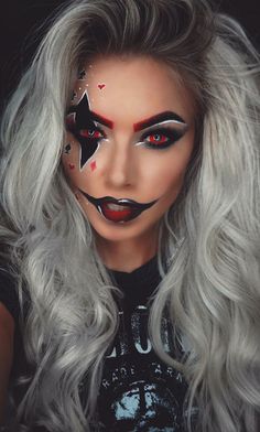 Harlequin Makeup, Halloween Makeup Ideas For Women, Creative Halloween Makeup, Holloween Makeup, Festival Make Up, Creepy Makeup, Cute Halloween Makeup, Halloween Makeup Diy