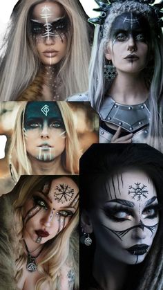 Viking Face Paint, Beetlejuice Halloween Costume, Viking Warrior Woman, Beetlejuice Halloween