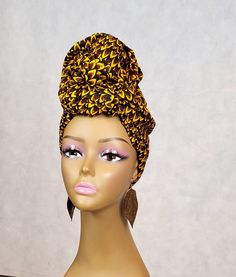 African Turban Wrap | Ankara Head Wraps | Scarf for Women | African Hair Accessories Yellow One Size Headband Headscarf, Yellow Headband Headscarf, Adjustable Yellow Headscarf In Headband Shape, Adjustable Yellow Headscarf Headband, Yellow Adjustable Headband Headscarf, Yellow Headwrap Headband One Size, Yellow Headwrap Headband One Size Fits Most, Yellow Headwrap One Size Fits Most, Yellow One Size Fits Most Headband Headwrap