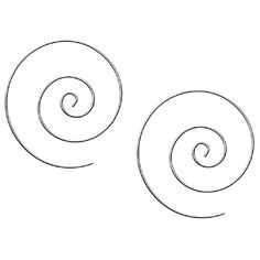 two spirals are shown in black and white, one is drawn with a marker