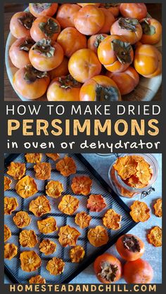 how to make dried persimmons in oven or dehydraator with step by step instructions