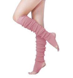 PRICES MAY VARY. 💕V28 is the ONLY Supplier using Germany machine with extra elastic yarn to knit this Leg Warmer, which give it extra Shining, Elasticity and could Last Years. 💕28''(71cm) Long Over Knee Stirrup Leg Warmer- The Perfect Accessory To Wear While Warming Up For Class Or A Performance.Great For Gym/Fitness/80s Costume Play/ Yoga Sport/ Casual Dresses /Ballet /Boots 💕Select Your Favorite Length And Style: **61cm Without Hole On Heel**. 71cm & 81cm Are Stirrup Leg Warmers, The Heels Fitted Ribbed Leg Warmers For Spring, Pink Fitted Casual Leg Warmers, Casual Pink Fitted Leg Warmers, Casual Stretch Pink Leg Warmers, 80s Party Costumes, Thigh Socks, Dance Sports, Ballet Boots, 80s Costume