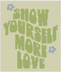 a cross stitch pattern with the words home is where you live in green and blue