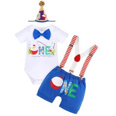 PRICES MAY VARY. ☘☘【The Big One Birthday Outfit for Baby Boys】Toddler baby boys fishing 1st birthday outfits to celebrate your son’s half 1st 2nd birthday party smash cake pictures. Handsome gentleman tuxedo bowtie suit the big one gone fishing birthday party supplies o-fish-ally-one birthday cake smash outfit set includes Romper + Suspenders + Diaper Cover Shorts + O-fish-Ally One Birthday Party Hat. Fishing one first birthday photos outfit perfect as mouse costume for 1 year old baby boy 1st b Underwater Theme Party, 1st Birthday Outfit Boy, Fishing Birthday Party, 1st Birthday Outfit, Romper Shorts, Smash Cake Photoshoot, Fishing Birthday, Baby Boy 1st Birthday, Baby Boy Clothing Sets