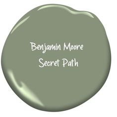 a green paint with the words, benjamin moore secret path