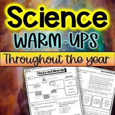 science warm ups throughout the year