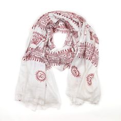 Scarves Sensational Prayer Scarf/Shawl from Kathmandu Prayer Scarf, Coral Fabric, Prayer Shawl, Kathmandu Nepal, Beautiful Prayers, Muslin Cotton, Scarf Shawl, Alexander Mcqueen Scarf, Nepal