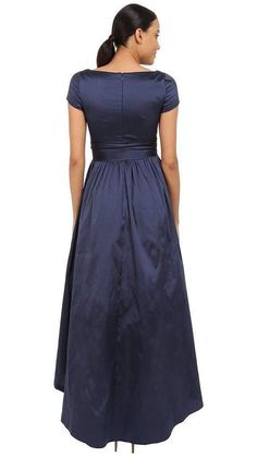 Adrianna Papell - 81917430 Ruched Taffeta High-Low Gown – Couture Candy Fitted Taffeta Evening Dress For Weddings, Elegant Taffeta Gown With Ruched Bodice, Floor-length Taffeta Wedding Dress, Fitted Taffeta Gown For Wedding, Formal Taffeta Evening Dress Ball Gown, Elegant Taffeta Ball Gown Evening Dress, Full Length Silk Satin Dress, Elegant Taffeta Gown For Prom Season, Fitted Taffeta Wedding Dress