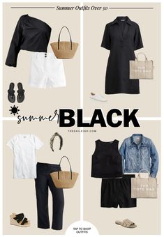 Vacation Clothes For Women Over 50, Casual Bbq Outfit, Summer Black Outfits, What To Wear In Summer, Summer Outfits For Women, Classic Style Outfits, Summer Work Outfits, Outfit Winter