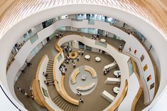 an overhead view of the inside of a building