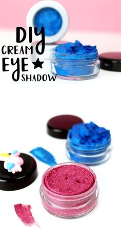 Do you have a little one looking to start using makeup? Here's a fun solution. Make your own! We'll show you how! These also work great for Halloween costumes, as they're super pigmented! Cream Eye Shadow, Makeup Crafts, Festival Make Up