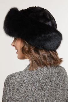 Sheared Mink Fur Cossack Hat with Fox Fur Trim Cossack Hat, Leather Clothing, Sorry For The Inconvenience, Mink Fur, Fox Fur, Fur Trim, The Crown, Winter Hats, Fox