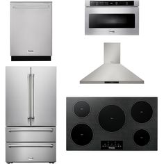 Thor Kitchen Kitchen Appliance Packages Thor Kitchen 36 In. Induction Cooktop, Range Hood, Microwave Drawer, Refrigerator, Dishwasher Appliance Package Kitchen Professional, Drawer Refrigerator, Order Kitchen, Microwave Drawer, Counter Depth Refrigerator, Kitchen Appliance Packages, Outdoor Appliances, Refrigerator Drawers, Beverage Refrigerator