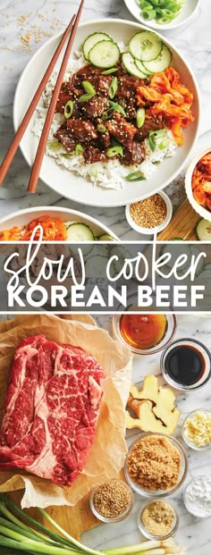 Korean Pork Bulgogi Recipe, Beef Chuck Roast Recipes, Chuck Recipes, Korean Pork Bulgogi, Pork Bulgogi Recipe, Asian Entrees, Spring Dinners, Chicken Breast Dishes, Slow Cooker Korean Beef