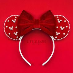 Christmas Pearls Mickey Ears- mickey ears disney headband mouse Mickey Ears Christmas Tree, Disney Gingerbread Ears, Almond Pearl Disney Ears, Mickey Ears Headband, Diy Disney Ears, Diy Mickey Ears, Disney Minnie Mouse Ears, Mouse Ears Headband, Mickey Mouse Ears