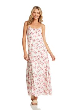 The most darling maxi for all your Summer endeavors! Light & airy, this delicate floral maxi is a perfect choice for the beach, town, and just about everything in between. You'll be the talk of the town! Adjustable straps for the perfect fit. 100% rayon, machine wash, hang dry. Talk Of The Town, The Talk, Pink Maxi Dress, Beach Town, Floral Maxi, Dress Pink, Pink Floral, The Beach, Perfect Fit