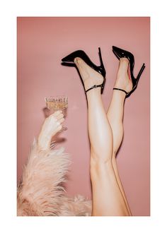 Cheers Poster, Cheer Posters, Pink Faux Fur Coat, Shotting Photo, Poster Shop, Glass Of Champagne, Photoshoot Idea, Pink Faux Fur, Design Studios