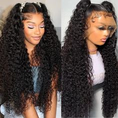 PRICES MAY VARY. 13x6 Lace Front Wigs Human Hair Material: 100% Unprocessed 10A Brazilian virgin human hair water wave lace front wigs, full and thick, natural look, health and soft, can be dyed, bleached, straightened and restyled. Water Wave HD Lace Front Wigs Size: 13x6 HD transparent Swiss lace, has larger lace area than 13x4 lace, deep parting space, can make more hairstyles, more natural, and Hand-crafted technology, soft and light, more breathable, no stuffy. Hair Texture: water wave lace Deep Curly Wig, Water Wave Human Hair Wig, Curly Wig Wet Look, Water Wave Wig No Part, 26 Inch Water Wave Wig, Water Wave Wig Wet Look, Water Wave Headband Wig, Cheap Human Hair, Deep Curly