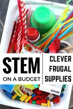 Kindergarten Stem Activities, Stem Supplies, Stem Boxes, Kids Stem Activities, Homeschool Stem