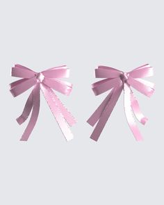 Add a dash of sweetness to your look with these pink satin bow ties 🎀 Whether you're wearing them in your hair, or on your wrist - these elastic hair ties are the cutest multi-use accessory 💕 Black Strapless Mini Dress, White Corset Dress, Bow Mini Dress, Thomas Pink, Pink Bow Tie, Rhinestone Top, Mesh Maxi Dress, White Corset, Sequin Mini Skirts