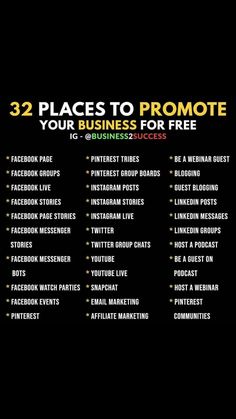 three places to promote your business for free