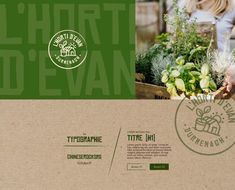 the front and back side of a cardboard box with plants in it, on top of a table