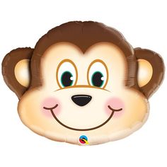 an image of a monkey face with big eyes and a smile on it's face