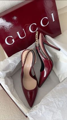 Gucci Red Heels, Aesthetic Gucci, Expensive Heels, Gucci Aesthetic, Gucci Shoes Women, Fancy Heels