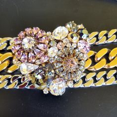 This Stunner Is Authentic Coach And Hard To Find! 3-Strand - Gold And Silver Tones Authentic Coach Length Approx 7" (Exclusive Of Clasp) Snap-Lock Clasp Width Approx 1.25" And Approx 2" At Widest Part (Heart-Shaped Cluster) Weight Approx 5.9 Oz Like New Includes Dust Bag (Shown In Photos) Every Effort Made To Accurately Describe And Photograph Please Ask All ?S Prior To Purchase Thanks For Shopping @Cjnwa Coach, Coach Bracelet, Bracelet, Two-Tone, Gold And Silver, Multi-Strand, Heart, Authentic. Luxury Coach Bracelet Jewelry, Adjustable Coach Bracelets For Parties, Coach Adjustable Jewelry For Party, Coach Luxury Bracelet, Adjustable Coach Jewelry For Party, Elegant Silver Coach Bracelet, Coach Silver Bracelet, Multistrand Bracelet, Coach Jewelry