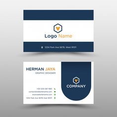 a business card with an image of a hexagon logo on the front and back