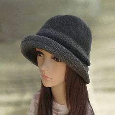 Gray felt hats, Felted ladies hat, Womens felted hat, Trendy women's hat, Cloche hat,  Felted wool h Ladies Winter Hats, Cappello Cloche, Stylish Womens Hats, Ladies Dress Hats, Wool Cloche Hat, Felted Hat, Wool Hats, Felt Hats, Stylish Winter Outfits