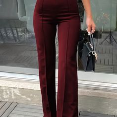 variants10 High Waisted Flare Pants, High Waist Fashion, High Waisted Flares, Flare Leg Pants, Pants Casual, Straight Leg Trousers, Flare Pants, Leg Pants, Jumpsuit Dress