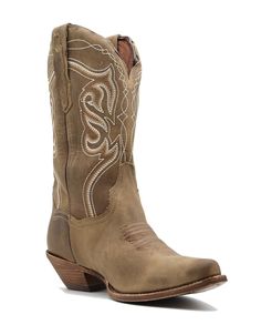 About The Karmel The Karmel offers traditional western styling in soft taupe leather. Features snip toe, medium cowboy heel and leather outsole. Shaft Leather Height 12" Circumference 12" Heel 1 3/8" Medium Cowboy Lining Leather Toe Snip Outsole Leather Comfort System Ultimate Flex Insole Southwestern Snip Toe Boots For Western-themed Events, Southwestern Style Snip Toe Boots For Country Events, Western Snip Toe Boots For Ranch, Western Style Snip Toe Boots For Ranch, Western Snip Toe Boots For Country Events, Western Boots With Pointed Toe For Rodeo, Western Wide Calf Boots For Western-themed Events, Western Boots With Stacked Heel, Wide Calf Snip Toe Boots For Country Events