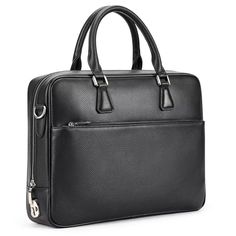 Introducing the Executive Elite Men's Bag, a fusion of durability and elegance with its cow leather and alligator texture. It's perfect for the man who appreciates style in every aspect of life. Classic Textured Leather Bag For Business Trips, Business Black Textured Leather Shoulder Bag, Black Textured Leather Briefcase For Work, Black Textured Leather Shoulder Bag For Business, Textured Leather Shoulder Bag For Business Trips, Elegant Textured Leather Satchel For Business Trips, Modern Business Bags In Textured Leather, Luxury Business Laptop Bag, Modern Textured Leather Business Bag