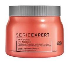 L'Oreal Professional Serie Expert Inforcer Masque
What It Is
A strengthening anti-breakage masque for normal to fragile hair.
What It Does
Professional formula containing Biotin and Vitamin B6 that provides intense conditioning as well as leaving the hair more resistant to breakage and stronger with continued use. Clients can experience 83% less breakage.*
*After 5 applications, compared to control shampoo. Mascara Loreal, Breaking Hair, Damaged Hair Repair, Hydrating Mask, Hair Breakage, One Hair, Hair Fibers, Moroccan Oil, Hair Repair