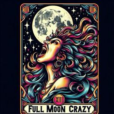 the poster for full moon crazy with an image of a woman's face and hair