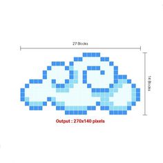 an image of a cloud made out of pixels