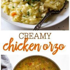 this creamy chicken orzo is an easy and delicious dinner