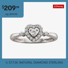 Make a heartfelt statement that is as beautiful as it is impressive with this promise ring. Its sleek curves, brilliant diamonds and heart-shaped center are sure to melt her heart.Ring Style: Promise RingsDiamond Clarity: I2-I3Shape: HeartStone Cut: HeartDiamond Color: I-JMetal Color: WhiteRounded Carat Weight: 1/4 Ct. T.w.Care: Wipe CleanAuthenticity: Mined DiamondMetal: Sterling SilverCountry of Origin: Imported Valentine's Day Diamond Ring In White Gold, Vs Clarity, Valentine's Day Vs Clarity White Gold Diamond Ring, Valentine's Day Diamond Ring With Center Stone, Valentine's Day Rings With Diamond Accents, Brilliant Cut Heart Ring For Valentine's Day Promise, Promise Ring For Valentine's Day With Round Band, Valentine's Day Promise Ring With Round Band, Valentine's Day Heart Cut Ring With Diamond Accents, Valentine's Day Heart Cut Rings With Diamond Accents