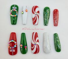 Nails Noel, Nails Xmas, Pop Art Nails, Neon Green Nails, Aqua Nails, Holiday Nails Christmas, Festive Nail Art, Holiday Nail Designs