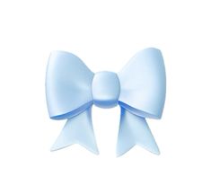 two light blue bows on a white background