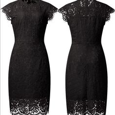 Gorgeous Cocktail Dress. Knee Length And Fully Lined. Nwt Short Midi Dress, Charlotte Dress, Black Lace Cocktail Dress, Night Date, Elegant Cocktail Dress, Midi Ruffle Dress, Womens Cocktail Dresses, Lace Short, Floral Lace Dress