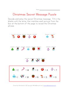 the christmas secret message puzzle is shown in this screenshoter's screen shot