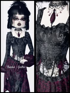 #dresstoimpress #outfits #dti #roblox #gothic #inspo★ʾʾ Dress To Impress Gothic Theme, Dress To Impress Theme Gothic, Goth Dress To Impress, Fashion Week Dress To Impress, My Idol Dress To Impress, Bonney One Piece, Outfits Hacks