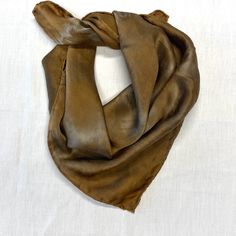 Botanically-dyed-square-silk-scarf-in-brown-grey Diamond And Silk, Organic Dyes, Square Silk Scarf, Organic Fabrics, Blue Diamond, Northern California, Silk Scarf, Brown And Grey, Don't Forget