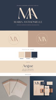 the logo and business card design for an italian fashion brand, mamma antionielle