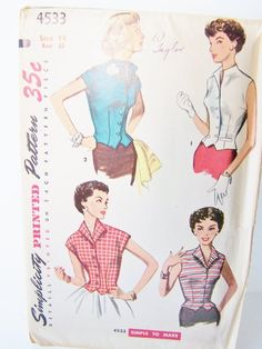 an old fashion sewing pattern from the 1950's