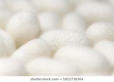 closeup of white cotton balls in soft focus