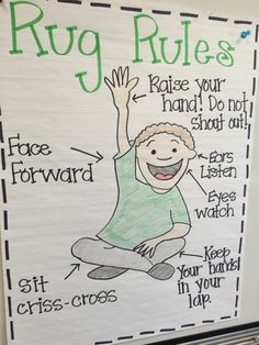 a bulletin board with an image of a person on a skateboard and words describing the rules